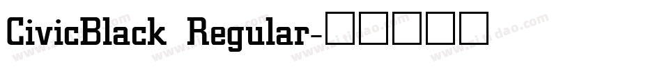 CivicBlack Regular字体转换